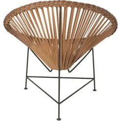 LES TENDANCES Fauteuil Acapulco Métal Et Rotin Marron Eugenio 11 LES TENDANCES Fauteuil Acapulco Métal Et Rotin Marron Eugenio -Pas Cher Fauteuil Magasin 65604188 5