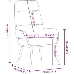 Chaise De Relaxation Tissu Crème VidaXL 9 Chaise De Relaxation Tissu Crème VidaXL -Pas Cher Fauteuil Magasin 65648466 3