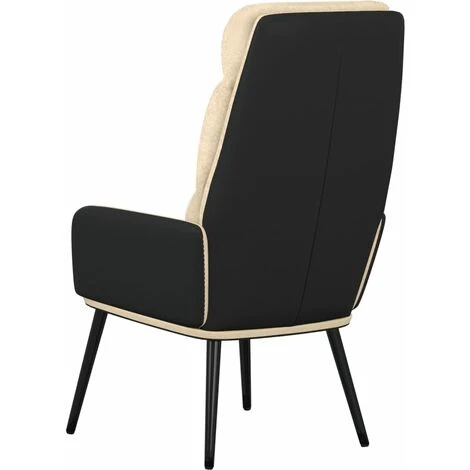 Chaise De Relaxation Tissu Crème VidaXL 7 Chaise De Relaxation Tissu Crème VidaXL – Image 5