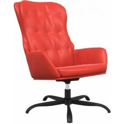 VidaXL Chaise De Relaxation Rouge Similicuir - Rouge