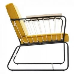 EASY Fauteuil En Velours Anzio Oc, Ocre 7 EASY Fauteuil En Velours Anzio Oc, Ocre -Pas Cher Fauteuil Magasin 65781362 3