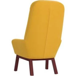 VidaXL Chaise De Relaxation Jaune Moutarde Velours - Jaune -Pas Cher Fauteuil Magasin 65788004 5