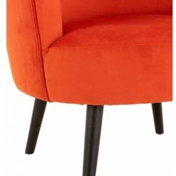 Paris Prix - Fauteuil Lounge Design "cuve" 79cm Orange -Pas Cher Fauteuil Magasin 65843290 5