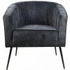 HSM COLLECTION Chester - Fauteuil - Velours Adore/Métal - Marron/Noir - 72x71x80 Cm - Anthracite 2 HSM COLLECTION Chester - Fauteuil - Velours Adore/Métal - Marron/Noir - 72x71x80 Cm - Anthracite -Pas Cher Fauteuil Magasin 65855756 1