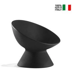 PLUST Fauteuil Polyéthylène Enveloppant Design Intérieur Extérieur Jardin Fade P1 | Couleur: Gris -Pas Cher Fauteuil Magasin 65877485 2