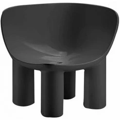 PLUST Fauteuil D'angle Modulable Polyéthylène Design Moderne Bars Clubs Atene P2 | Couleur: Noir -Pas Cher Fauteuil Magasin 65877813 5