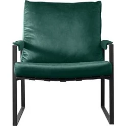 FVO Salon Avec Dossier Et Accoudoirs, Chaise Moderne Relax à Accoudoir Unique Avec Coussin En Velours，Siège Rembourée En Velours ，pour Salle à Manger, Salle De Séjour, Bureau，chambre ( Vert) -Pas Cher Fauteuil Magasin 65884652 5