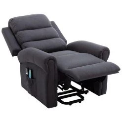 VENTE-UNIQUE.COM Fauteuil Massant En Tissu Avec Releveur électrique - Gris Anthracite - LOVARI - Gris Anthracite 10 VENTE-UNIQUE.COM Fauteuil Massant En Tissu Avec Releveur électrique - Gris Anthracite - LOVARI - Gris Anthracite -Pas Cher Fauteuil Magasin 65909768 4