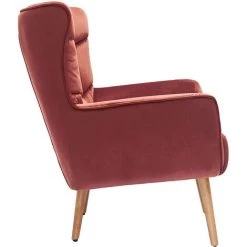 MILIBOO Fauteuil En Velours Rouge Tomette Et Hévéa Massif AVERY - Terra Cotta Velours 9 MILIBOO Fauteuil En Velours Rouge Tomette Et Hévéa Massif AVERY - Terra Cotta Velours -Pas Cher Fauteuil Magasin 65913315 3
