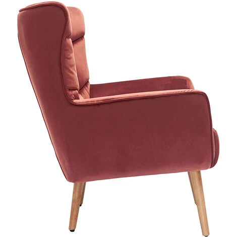 MILIBOO Fauteuil En Velours Rouge Tomette Et Hévéa Massif AVERY - Terra Cotta Velours 5 MILIBOO Fauteuil En Velours Rouge Tomette Et Hévéa Massif AVERY - Terra Cotta Velours â Image 3