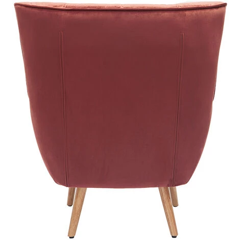 MILIBOO Fauteuil En Velours Rouge Tomette Et Hévéa Massif AVERY - Terra Cotta Velours 6 MILIBOO Fauteuil En Velours Rouge Tomette Et Hévéa Massif AVERY - Terra Cotta Velours â Image 4