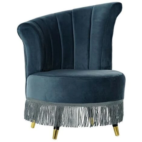BRICOMARTEAU Fauteuil DKD Home Decor Bleu Polyester Métal (77 X 63 X 85 Cm) 3 BRICOMARTEAU Fauteuil DKD Home Decor Bleu Polyester Métal (77 X 63 X 85 Cm)