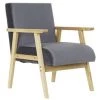 BRICOMARTEAU Fauteuil DKD Home Decor Gris Polyester Bois MDF (62 X 70 X 76 Cm) -Pas Cher Fauteuil Magasin 65928038 1