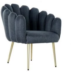 BRICOMARTEAU Fauteuil DKD Home Decor Bleu Polyester Métal (67 X 64 X 77 Cm)