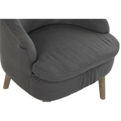 BRICOMARTEAU Siège DKD Home Decor Sapin Polyester Gris Foncé Moderne (61 X 46 X 75 Cm) -Pas Cher Fauteuil Magasin 65928572 3