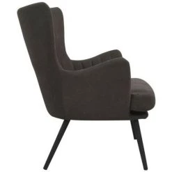 BRICOMARTEAU Fauteuil DKD Home Decor Polyester Bois MDF Gris Foncé (60 X 57 X 88 Cm)