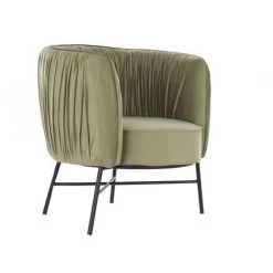 BRICOMARTEAU Fauteuil DKD Home Decor Vert Polyester Métal (77 X 71 X 77 Cm)