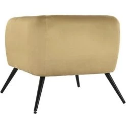 BRICOMARTEAU Fauteuil DKD Home Decor Noir Métal Polyester Jaune (75 X 71 X 71 Cm) 9 BRICOMARTEAU Fauteuil DKD Home Decor Noir Métal Polyester Jaune (75 X 71 X 71 Cm) -Pas Cher Fauteuil Magasin 65933279 3