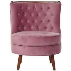 BRICOMARTEAU Siège DKD Home Decor Rose Bois Polyester (65 X 69 X 80 Cm) -Pas Cher Fauteuil Magasin 65933888 3