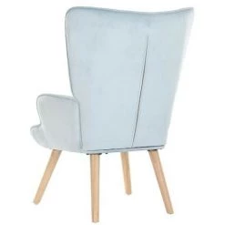 BRICOMARTEAU Siège DKD Home Decor Naturel Bois Polyester Celeste (67 X 75 X 96 Cm) -Pas Cher Fauteuil Magasin 65934617 5