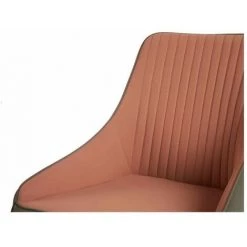 BRICOMARTEAU Fauteuil Rayures Rose Cuir Synthétique Acier (51 X 92 X 65 Cm) -Pas Cher Fauteuil Magasin 66007565 3