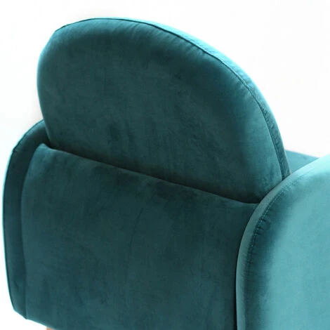 DRAWER Fauteuil En Velours - Lonetree - Couleur - Bleu Canard 5 DRAWER Fauteuil En Velours - Lonetree - Couleur - Bleu Canard – Image 3