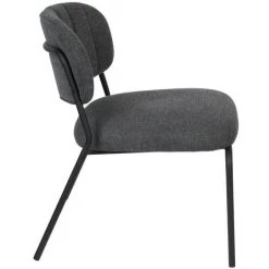 DRAWER 2 Chaises Lounge Pieds Noirs - Jolien - Couleur - Gris Foncé -Pas Cher Fauteuil Magasin 66264964 4
