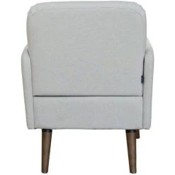 DRAWER Fauteuil Rétro En Tissu Chiné Et Pieds Bois Foncé - Brooks - Couleur - Naturel Chiné 10 DRAWER Fauteuil Rétro En Tissu Chiné Et Pieds Bois Foncé - Brooks - Couleur - Naturel Chiné -Pas Cher Fauteuil Magasin 66265113 4
