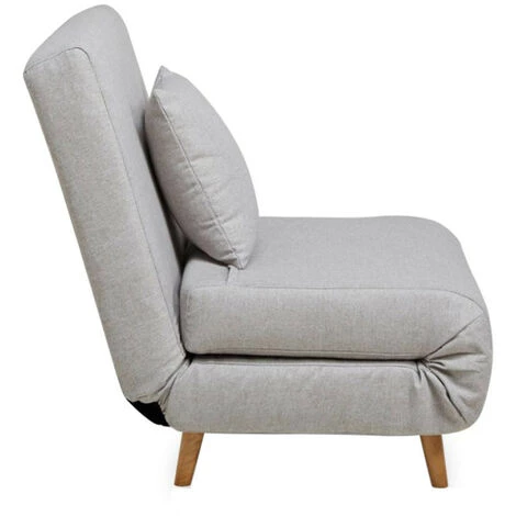DRAWER Fauteuil Convertible Lit 1 Place - Adron - Couleur - Gris Clair 7 DRAWER Fauteuil Convertible Lit 1 Place - Adron - Couleur - Gris Clair – Image 5