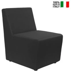 AHD AMAZING HOME DESIGN Fauteuil Rembourré Pour Salle D'attente Au Design Modulaire Moderne Coach | Couleur: Noir -Pas Cher Fauteuil Magasin 66374396 3