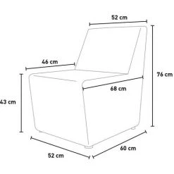 AHD AMAZING HOME DESIGN Fauteuil Rembourré Modulable Salle D'attente Design Moderne Traveller | Couleur: Beige -Pas Cher Fauteuil Magasin 66374495 5