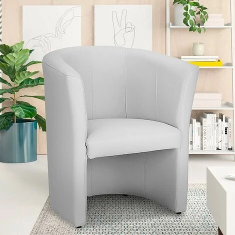 AHD AMAZING HOME DESIGN Similicuir Cockpit Fauteuil Salon Bureau Salle D'attente Tabby | Couleur: Blanc 4 AHD AMAZING HOME DESIGN Similicuir Cockpit Fauteuil Salon Bureau Salle D'attente Tabby | Couleur: Blanc – Image 2