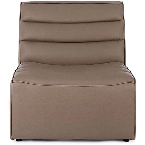 LES TENDANCES Fauteuil En Polyester Effet Cuir Marron Olivia 5 LES TENDANCES Fauteuil En Polyester Effet Cuir Marron Olivia – Image 3