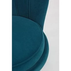 LES TENDANCES Fauteuil En Polyester Avec Effet Velours Bleu Océan Gaia 10 LES TENDANCES Fauteuil En Polyester Avec Effet Velours Bleu Océan Gaia -Pas Cher Fauteuil Magasin 66753815 4