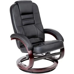 TECTAKE Fauteuil Relax Pied Rond - Fauteuil Avec Repose-pied, Fauteuil Barcante, Fauteuil A Bascule - Noir 9 TECTAKE Fauteuil Relax Pied Rond - Fauteuil Avec Repose-pied, Fauteuil Barcante, Fauteuil A Bascule - Noir -Pas Cher Fauteuil Magasin 66851567 3
