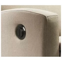 LES TENDANCES Fauteuil De Relaxation Manuel Toile Beige Kali -Pas Cher Fauteuil Magasin 66880591 2