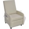 LES TENDANCES Fauteuil De Massage Crème Similicuir -Pas Cher Fauteuil Magasin 66882789 1