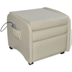 LES TENDANCES Fauteuil De Massage Crème Similicuir 10 LES TENDANCES Fauteuil De Massage Crème Similicuir -Pas Cher Fauteuil Magasin 66882789 4