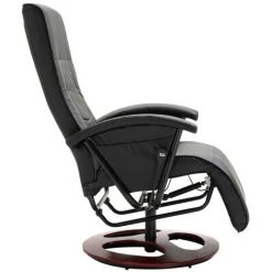 LES TENDANCES Fauteuil TV Pivotant Noir Similicuir -Pas Cher Fauteuil Magasin 66882858 4