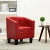 LES TENDANCES Fauteuil Rouge Similicuir