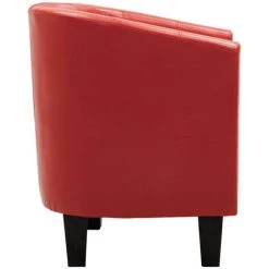 LES TENDANCES Fauteuil Rouge Similicuir -Pas Cher Fauteuil Magasin 66882861 5
