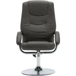 LES TENDANCES Fauteuil Inclinable Avec Repose-pied Gris Similicuir 10 LES TENDANCES Fauteuil Inclinable Avec Repose-pied Gris Similicuir -Pas Cher Fauteuil Magasin 66882866 4
