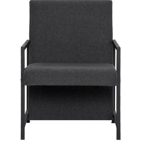 LES TENDANCES Fauteuil Gris Tissu 6 LES TENDANCES Fauteuil Gris Tissu – Image 4
