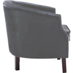 LES TENDANCES Fauteuil Anthracite Velours -Pas Cher Fauteuil Magasin 66883353 4