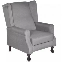 LES TENDANCES Fauteuil Gris Tissu