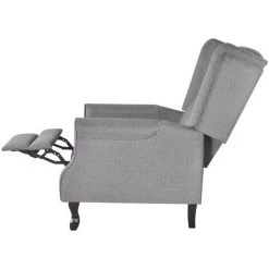 LES TENDANCES Fauteuil Gris Tissu -Pas Cher Fauteuil Magasin 66883371 5