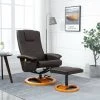 LES TENDANCES Fauteuil De Massage Avec Repose-pied Marron Similicuir 1 LES TENDANCES Fauteuil De Massage Avec Repose-pied Marron Similicuir -Pas Cher Fauteuil Magasin 66883382 1