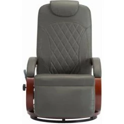 LES TENDANCES Fauteuil De Massage TV Gris Similicuir 9 LES TENDANCES Fauteuil De Massage TV Gris Similicuir -Pas Cher Fauteuil Magasin 66883400 3