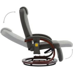 LES TENDANCES Fauteuil De Massage TV Gris Similicuir 11 LES TENDANCES Fauteuil De Massage TV Gris Similicuir -Pas Cher Fauteuil Magasin 66883400 5