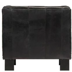 LES TENDANCES Fauteuil Noir Cuir Véritable 10 LES TENDANCES Fauteuil Noir Cuir Véritable -Pas Cher Fauteuil Magasin 66883654 4
